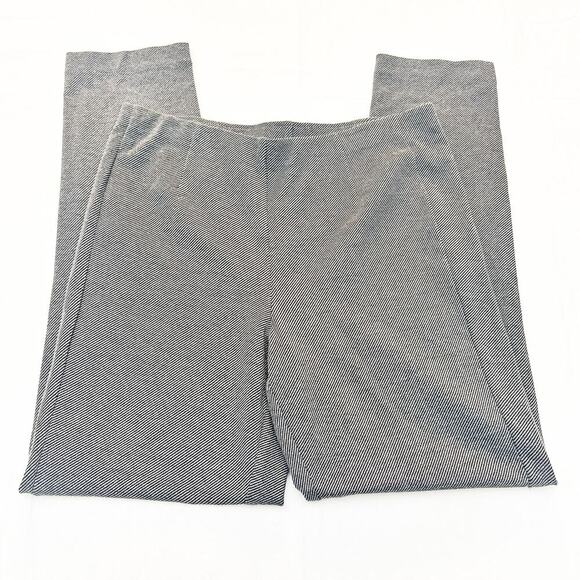 J. Jill Ponte Slim Dark Grey Woven Vertical Striped Pant Size L Tall NWT $79 - Picture 5 of 8